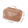 Large Breathable Mesh Cosmetic Bag With Separate Sections Efficient Makeup Skincare Storage Container HX6C