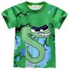 Spring Children's Clothing Cartoon Snake Print Medium Large Children's Summer Clothing Short Sleeved T-shirt Top