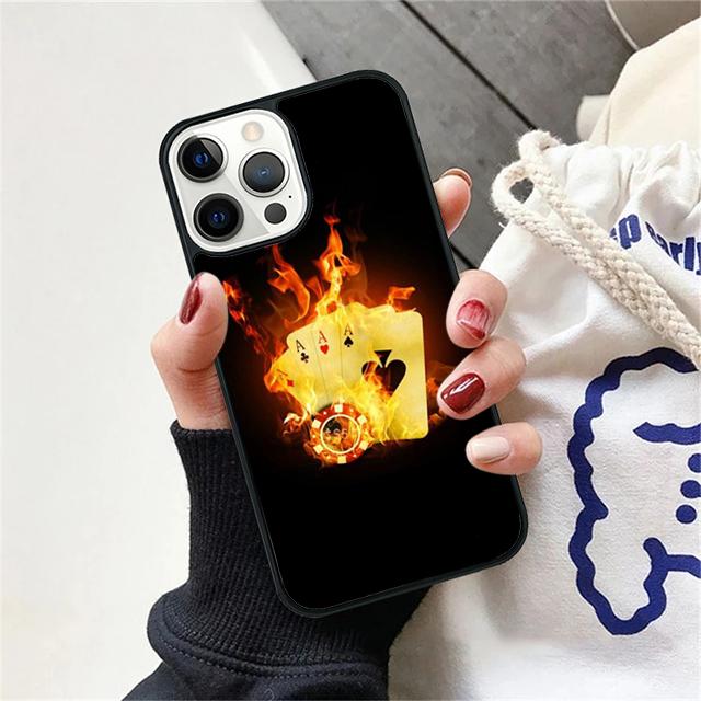 Poker Casino Art Pattern Coque Shell For iPhone 17 Air 15 16e 14 13 12 Pro Max 11 Pro Max Plus Phone Case Cover
