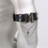 Leatherette Leg Garter Adjustable Shoes Accessories Punk Choker Chain Armband  Halloween