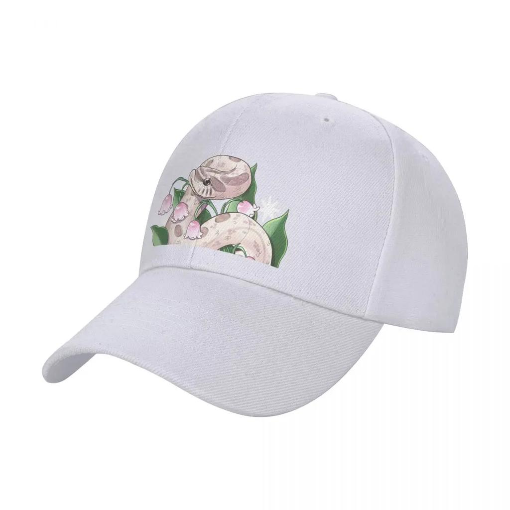 Lavender Hognose Snake with Lily of the Valley Baseball Cap Beach Outing custom Hat party Hat Hats For Women Mens