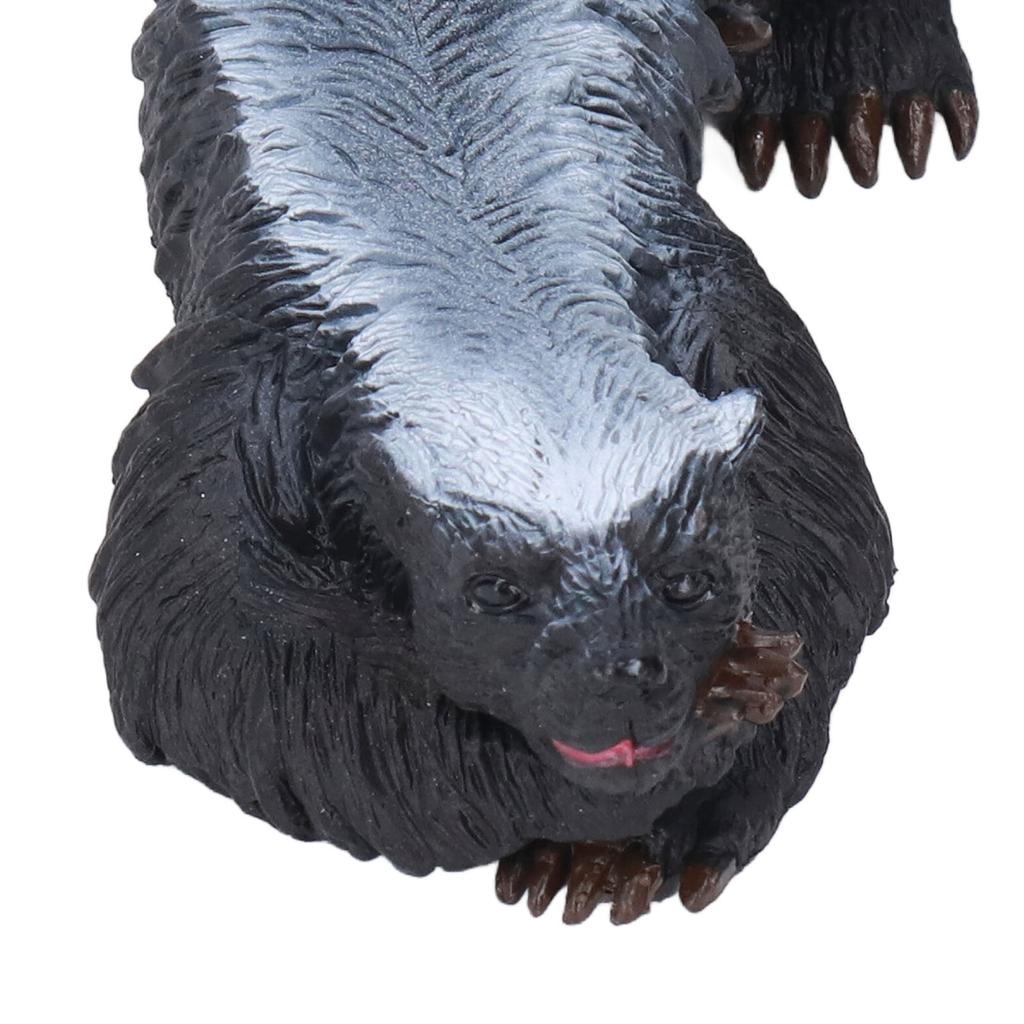 Lifelike Wild Animal Figure Plastic Attacking Standing Prone Postures Ratel Figure Toy