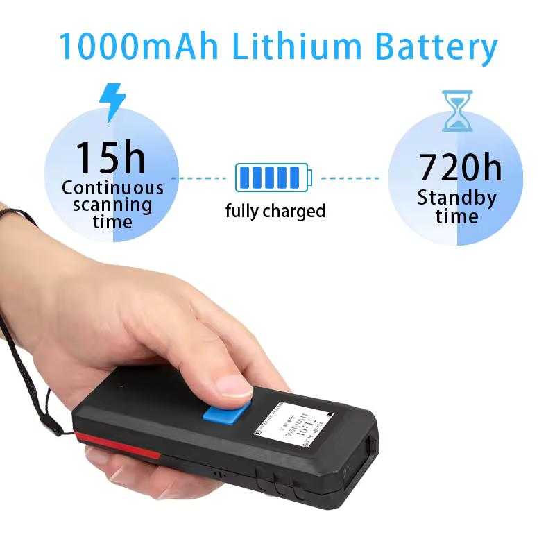 Мини-портативный 1D 2D Bluetooth сканер штрих-кодов Читатель экрана отображения QR-кодов PDF417 Data Matrix Проводной беспроводной мультимодальный сканер M9 M9D