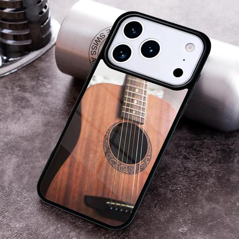 Retro Guitar Music Phone Case for iPhone 17 16 15 Pro Max Air 14 13 12 11 Plus Shockproof Capa Cover