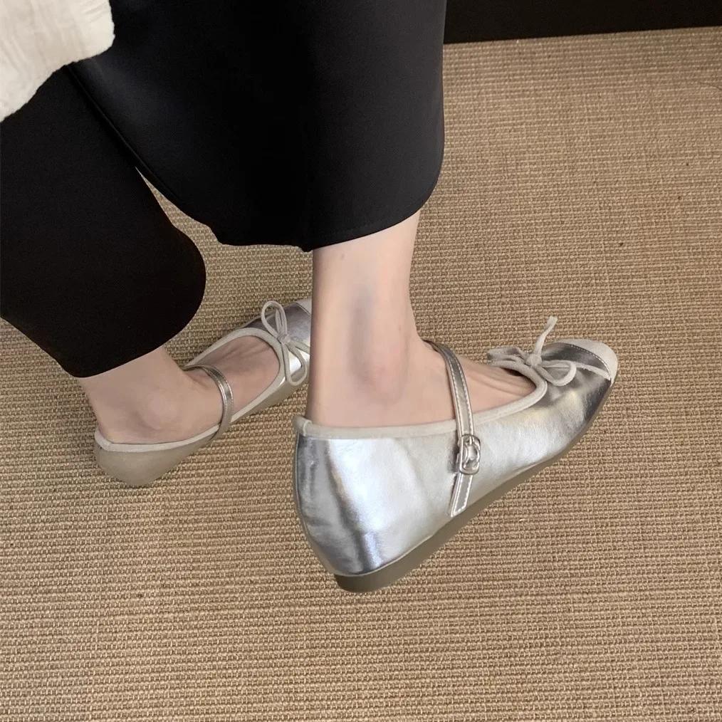 Inner Height Increase Shallow Single Shoes Women's Spring New 2025 Spring New Retro Evening Thick-soled Mary Jane Shoes