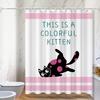 Cartoon Fun Series washable Dirt-Resistant Shower Curtain Shower Head waterproof Polyester Bath Curtain For Home Decor
