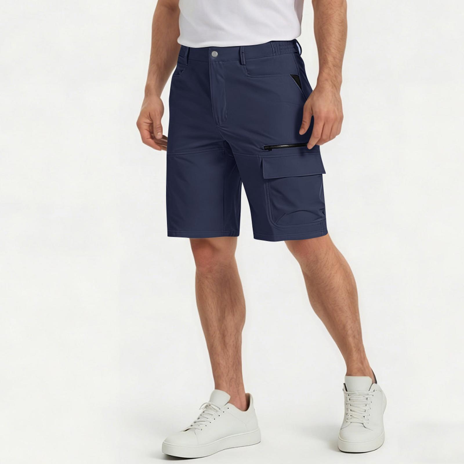 

Men s Golf Shorts, Five-pocket Pants, Work And Casual Straight-leg Pants, Lightweight And Quick-drying Outdoor Sports Pants XL Темно-синій