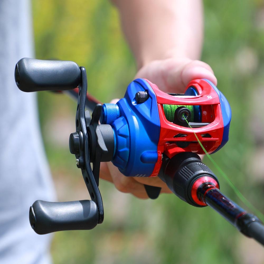 Portable Travel Fishing Rod Reel Combos 5 Sections Fishing Pole 13+1BB  Baitcastiing Fishing Reel