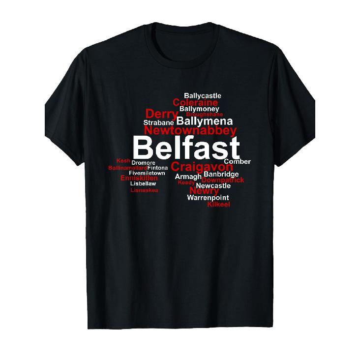 Northern Ireland Shape, Tuaisceart Eireann, Northern Ireland T-Shirt S чёрный