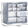 Vidaxl Organizer mit 12 Schubladen, 2 Stück, 26,5 x 16 x 26 cm