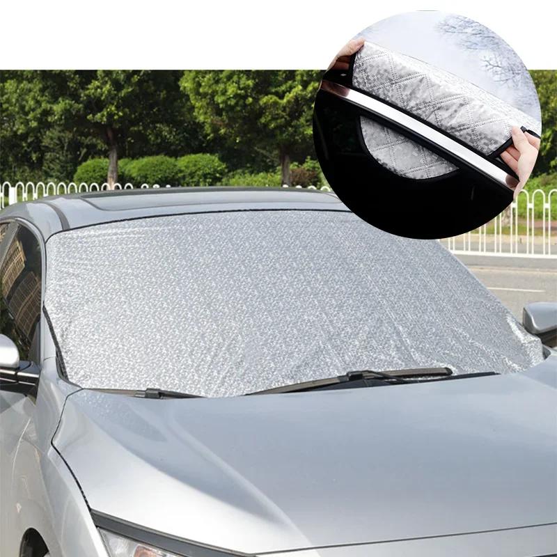 Motorhome NEW Front Window Sunshade Cover Accessories For C-class Ford E450 RV Window Snow Cover Durable 4 Layers Mirror Cutouts