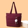 Women's Shoulder Bag Large Capacity Handbag Solid Color Commuter Bag
