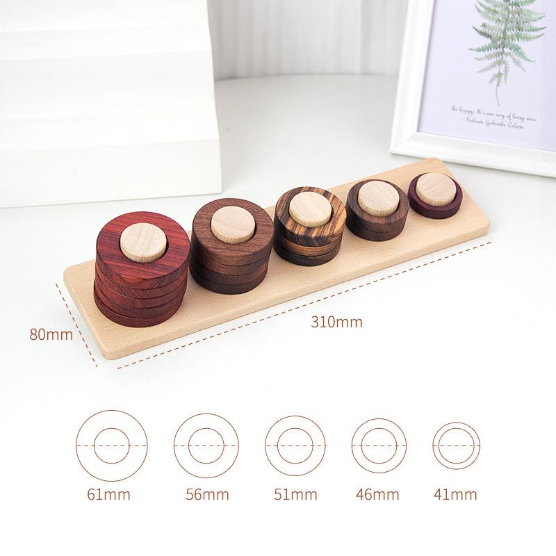 

Montessori Toys Wooden Building Blocks Color Shape Matching Sorting Stacking Game Sensory Fine Action Children Educational Toys