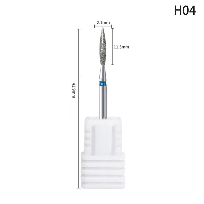 Diamond Nail Drill Bit Mill Cutter All For Manicure Machine Bit Tools Accessories Cuticle Clean For Removing Nail Gel