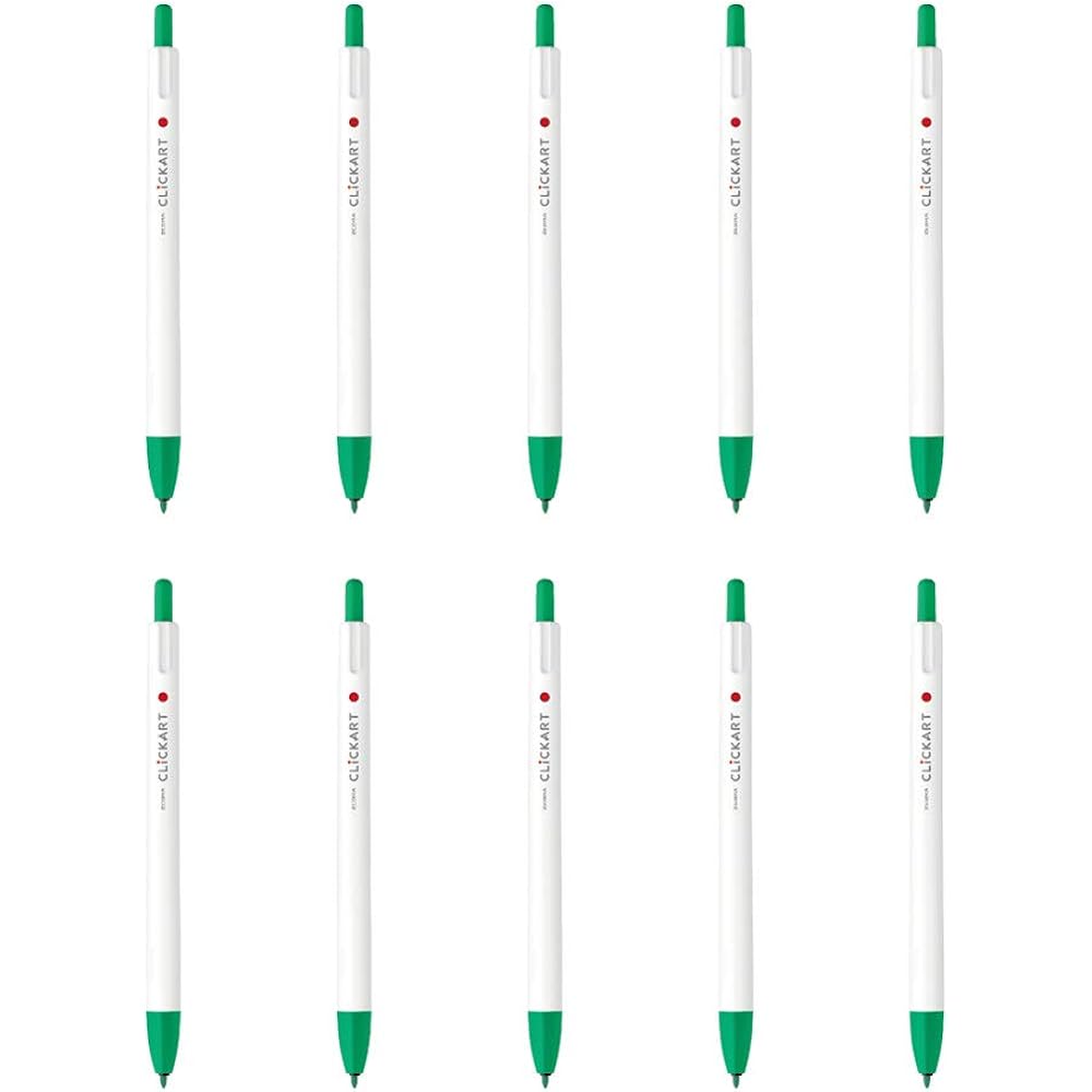 Zebra Water-based Pen, Clickart, Green, 10pcs B-WYSS22-G