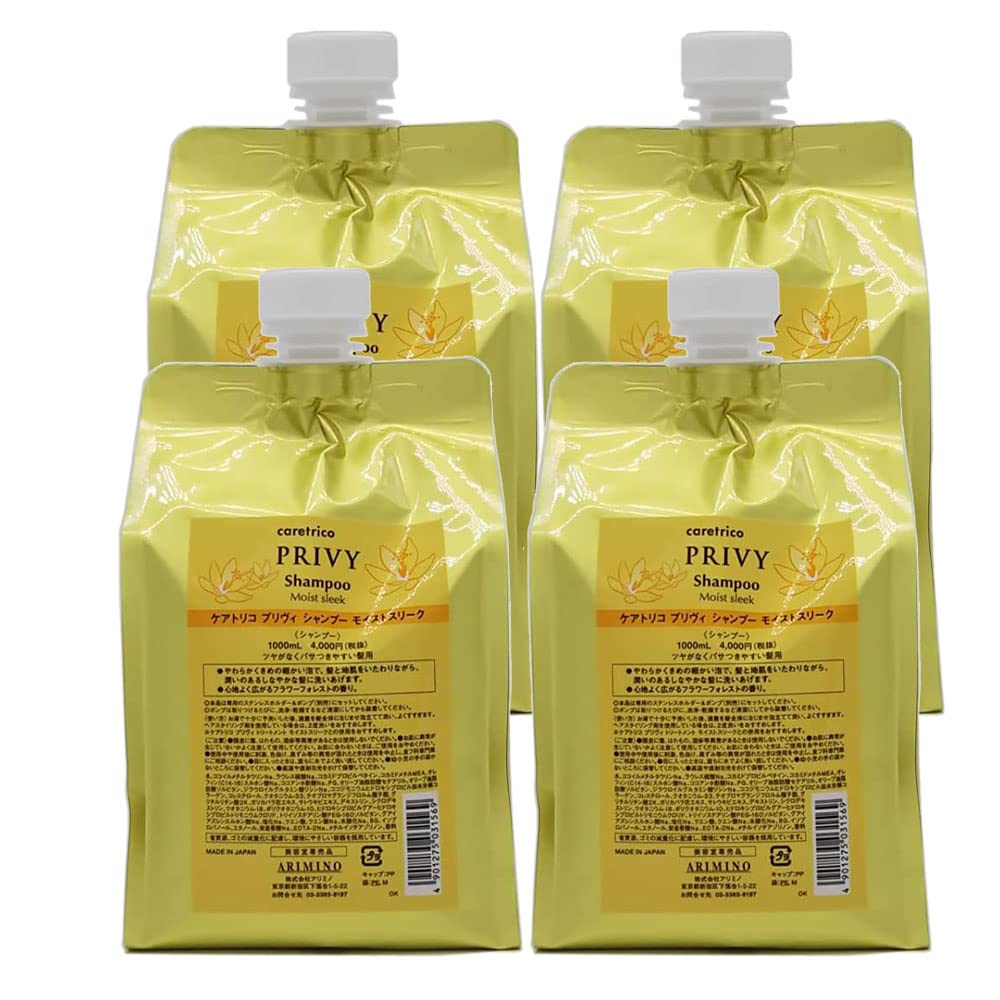 

штука Arimino Caretrico Privi Moist Sleek Шампунь 1000 мл Сменный блок x4 set