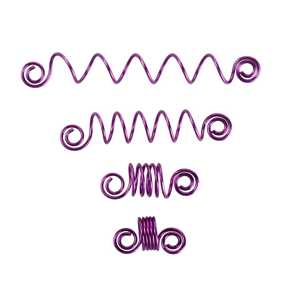 10Pcs DIY Dreadlocks Beads Hair Braids Cuffs Tubes Hair Accessories Spring Hair Rings African