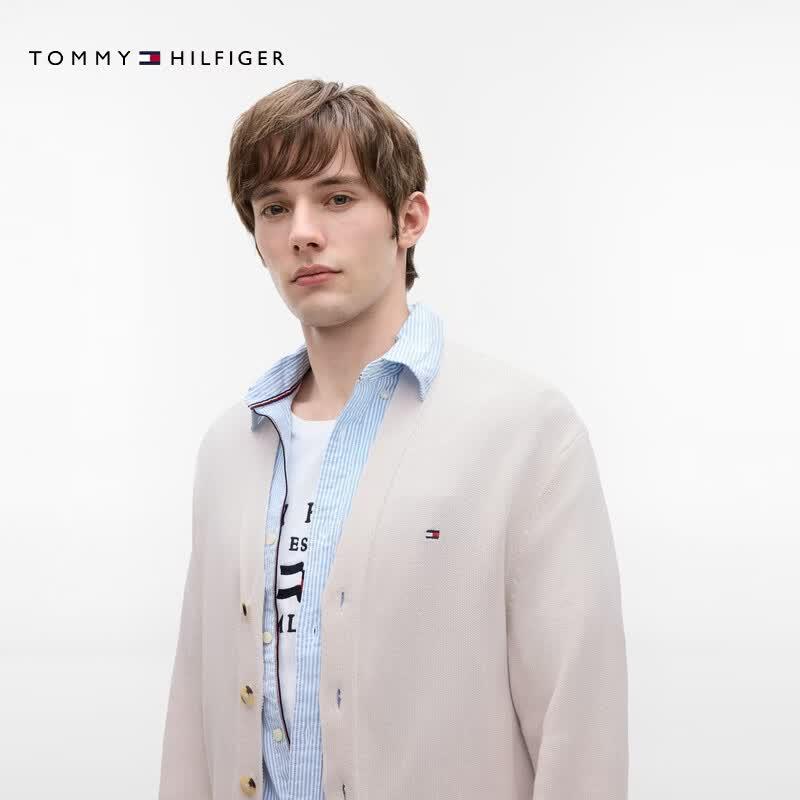 Tommy Hilfiger Unisex Loose Knit V-Neck Cardigan Sweater