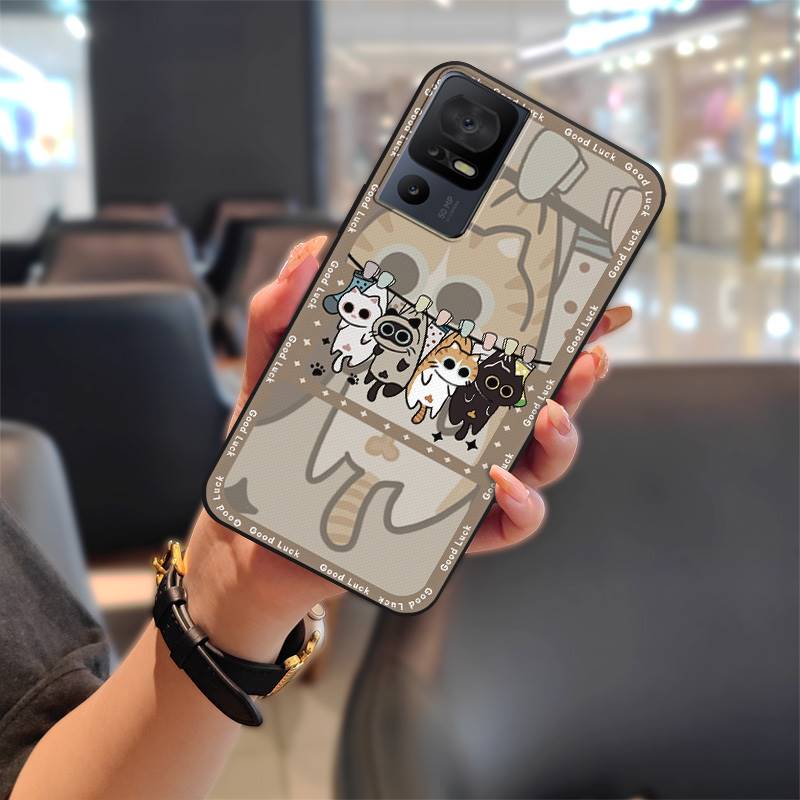 Silicone Full Wrap Phone Case For TCL 40SE/T610K Soft Case Anti-dust Anti-knock Shockproof Back Cover Cute Waterproof