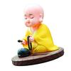 Pequeno Monge Solar Ornament Auto Nodding Knocking Estátua de Buda Brinquedo para Painel de Carro Home Desktop