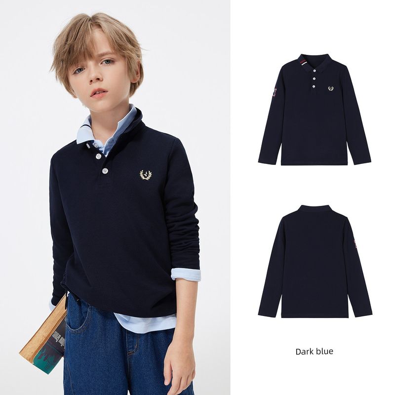 Navigare Italian Sailboat Boys' Polo Shirt 2026 Spring Children's Long-Sleeved T-Shirt Top