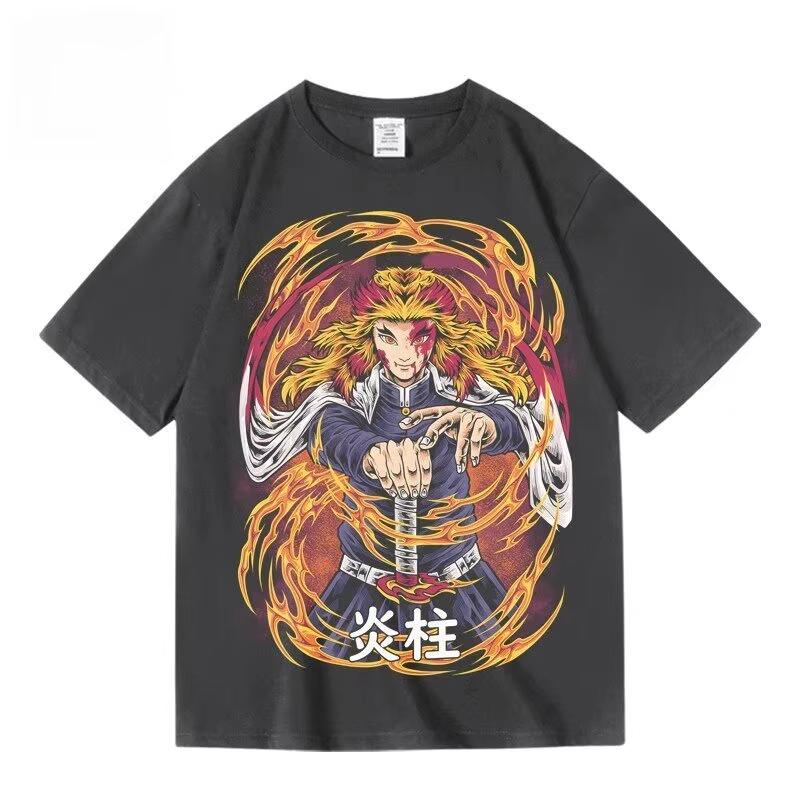 2026 New Cartoon Demon Slayer Print Tshirt Short Sleeve Tshirt Unisexs and Womens Tshirt Unisexs Sports Tshirt Streetwear