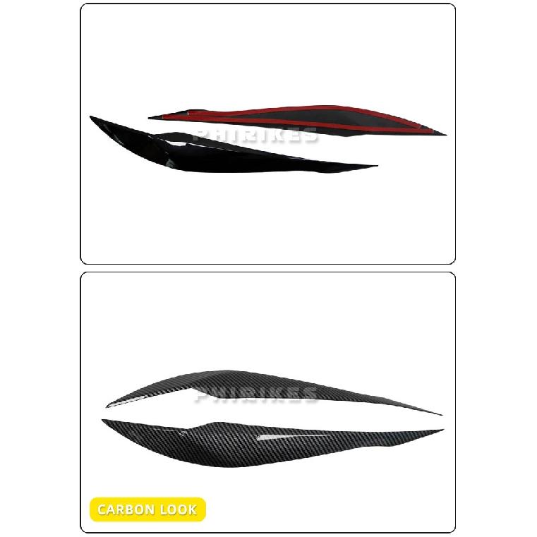 Gloss Black ABS Headlight Eyebrow Eyelid Cover Trim Stickers For BMW F30 F32 F33 F34 F35 F31 318i 320i 2013-2019