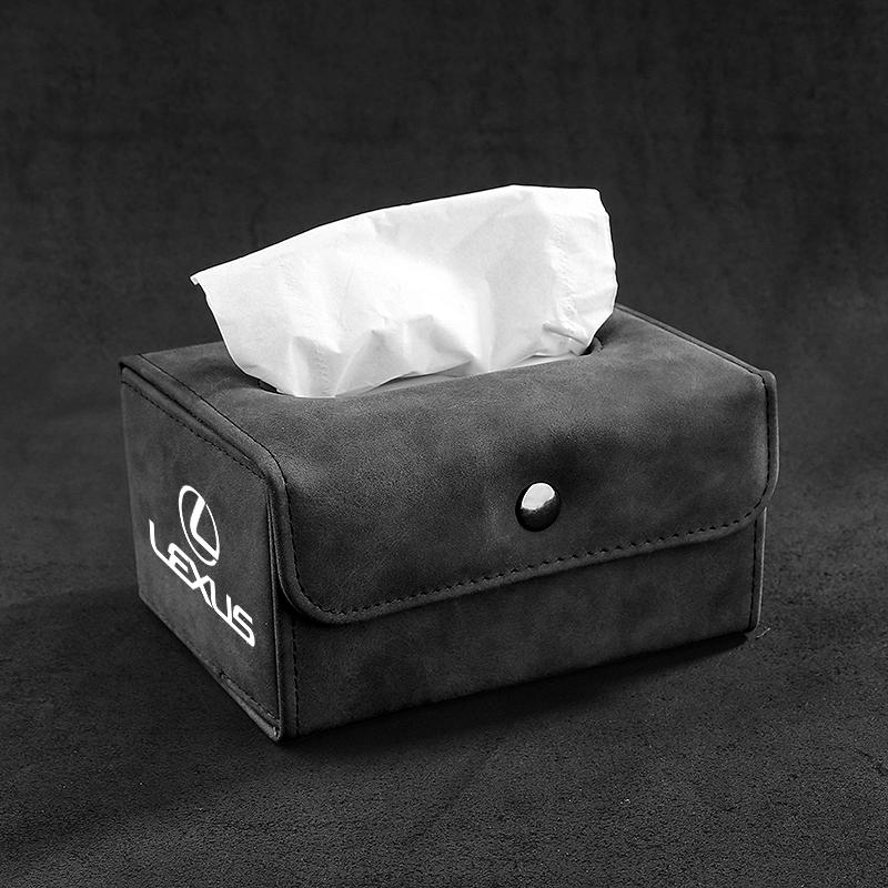 New Multifunctional Leather Tissue Box Car Folding Tissue Box For Lexus IS ES GS LS UX NX RX