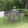 VidaXL 5-Piece Garden Bar Set with Cushions Outdoor Furniture Patio Table and Chairs Garden Lounge Terrace 3094782