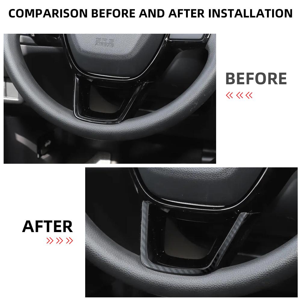 For Honda Civic 11th 2021 - 2025 CRV 6th HRV 2024 Accord 11th Steering Wheel Trim Sticker Decorative Cover Car Accessories