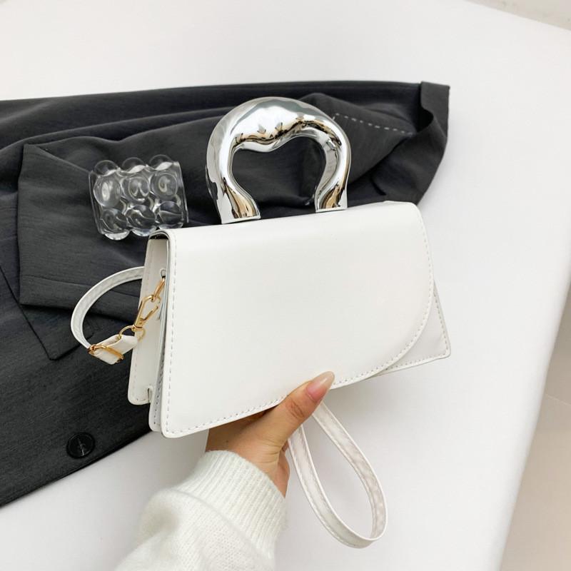 Chic French Style Pu Handbag For Women With Elegant Simple Design And Fresh Colors