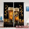 2pcs   2D FLAT PRINTING Curtains (Without Rod) GoldenCheers50 Chic Chic Curtain Versatile Fabric Curtains Decorations Use for