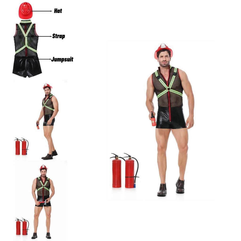 2023 Neues Europäisches Und Amerikanisches Grenzüberschreitendes Herren Feuerwehrmann Rollenspielkostüm Cosplay Performance