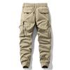 Men's Spring and Autumn Washed Pure Cotton Casual Pants, American-Style Loose Fit, Multi-Pocket, Jogger Cargo Pants, Export Surplus with Tags Removed