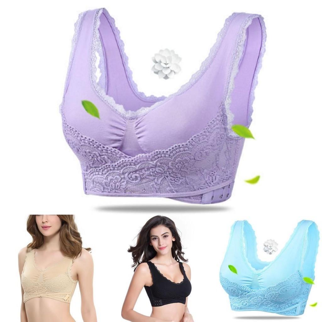 Women Lady Sexy Front Cross Adjustable Side Buckle Lace Vest Wireless Sport Bra For Ultimate Comfort And Style