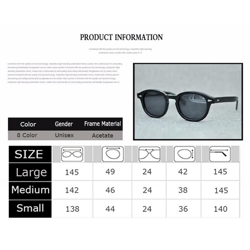 Retro Polarized Sunglasses Men Women Unisex Acetate Frame Johnny Depp Lemtosh Brand Designer Style Sun Glasses For Male Oculos