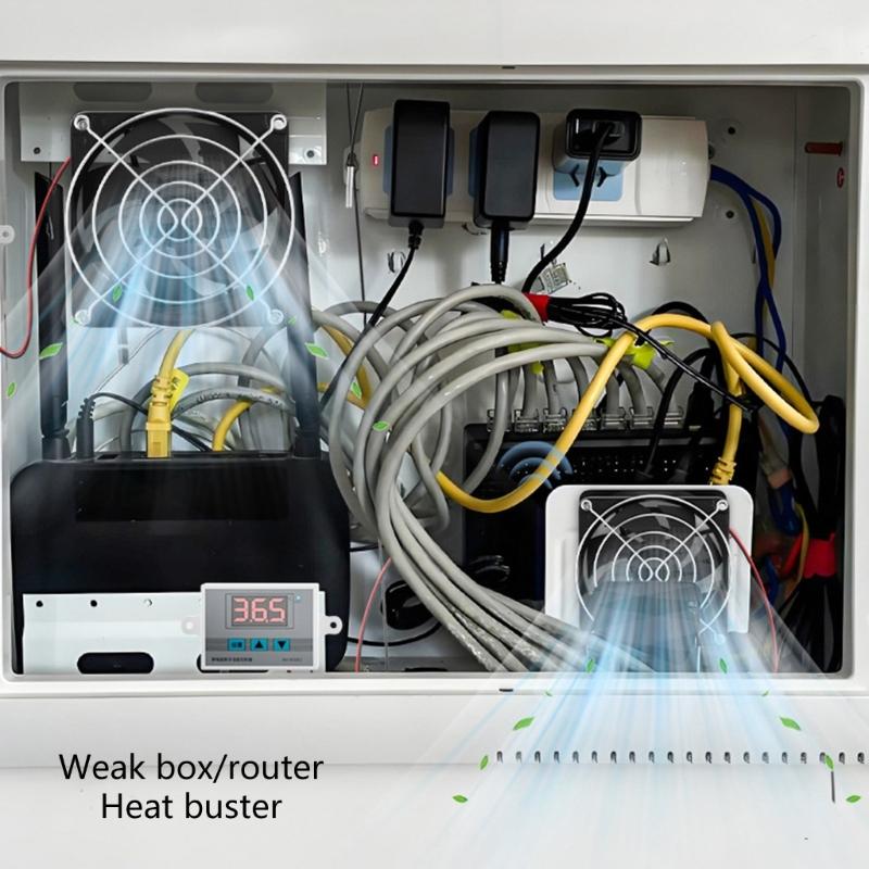 120mm 5V 1A USB Cooling Fan System with Temperature Control for Home Theater AV Cabinets and More