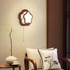 Song Dynasty-Inspired Wall Lamp with Walnut Grain