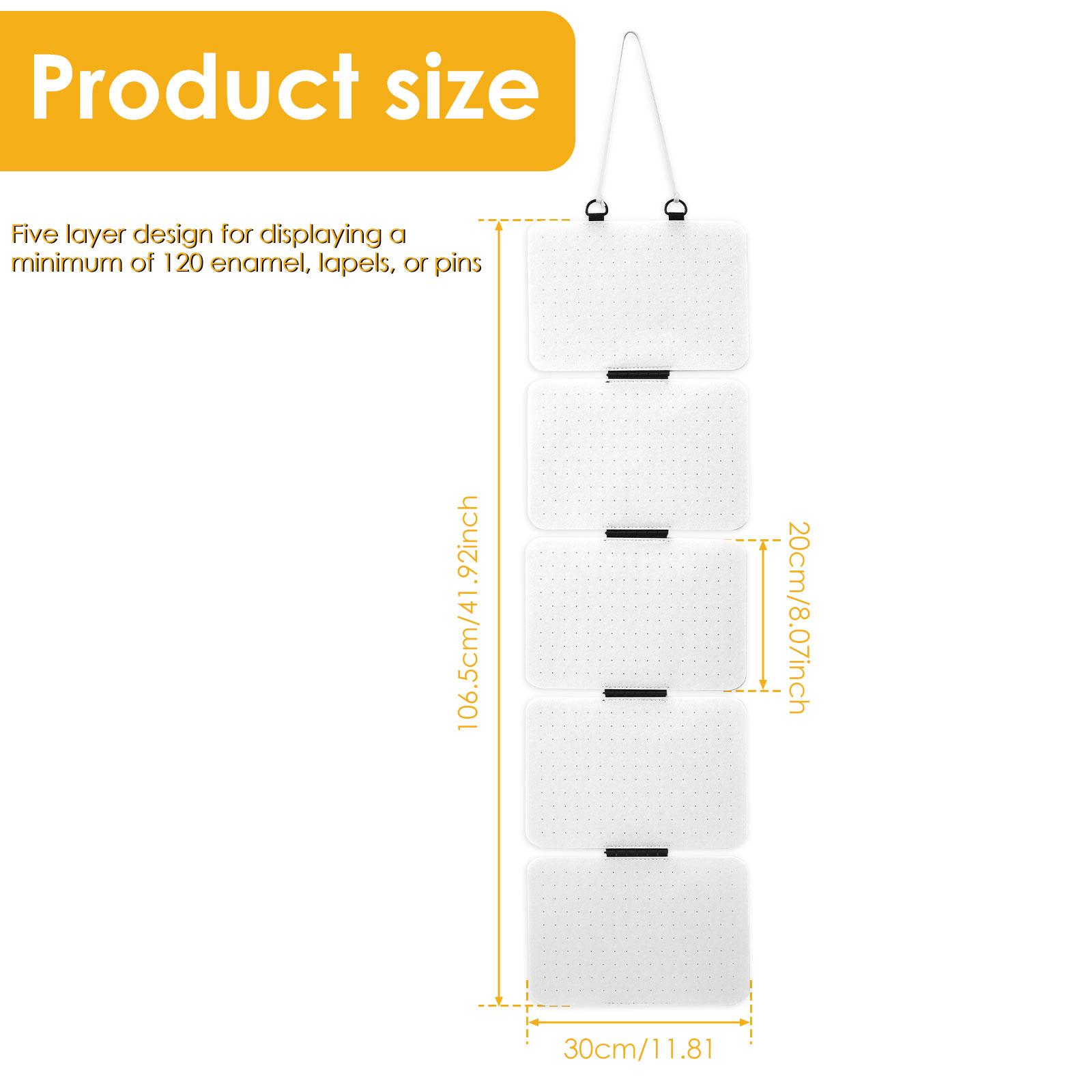 

Hanging Enamel Lapel Pin Display Panels Felt Badge Button Brooch Storage Holder Jewelry Necklace Display Stand Earring Organizer 1Pcs белый