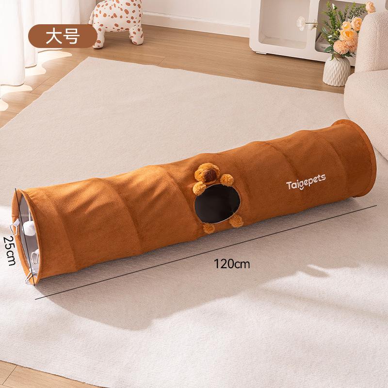 Cat Tunnel Straight Tube Foldable Cats Toy Cat Interactive Retractable Cat Nest Pet Supplies