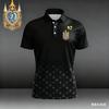 Essential short-sleeve polo shirt with cross pattern, casual and stylish for daily wear.