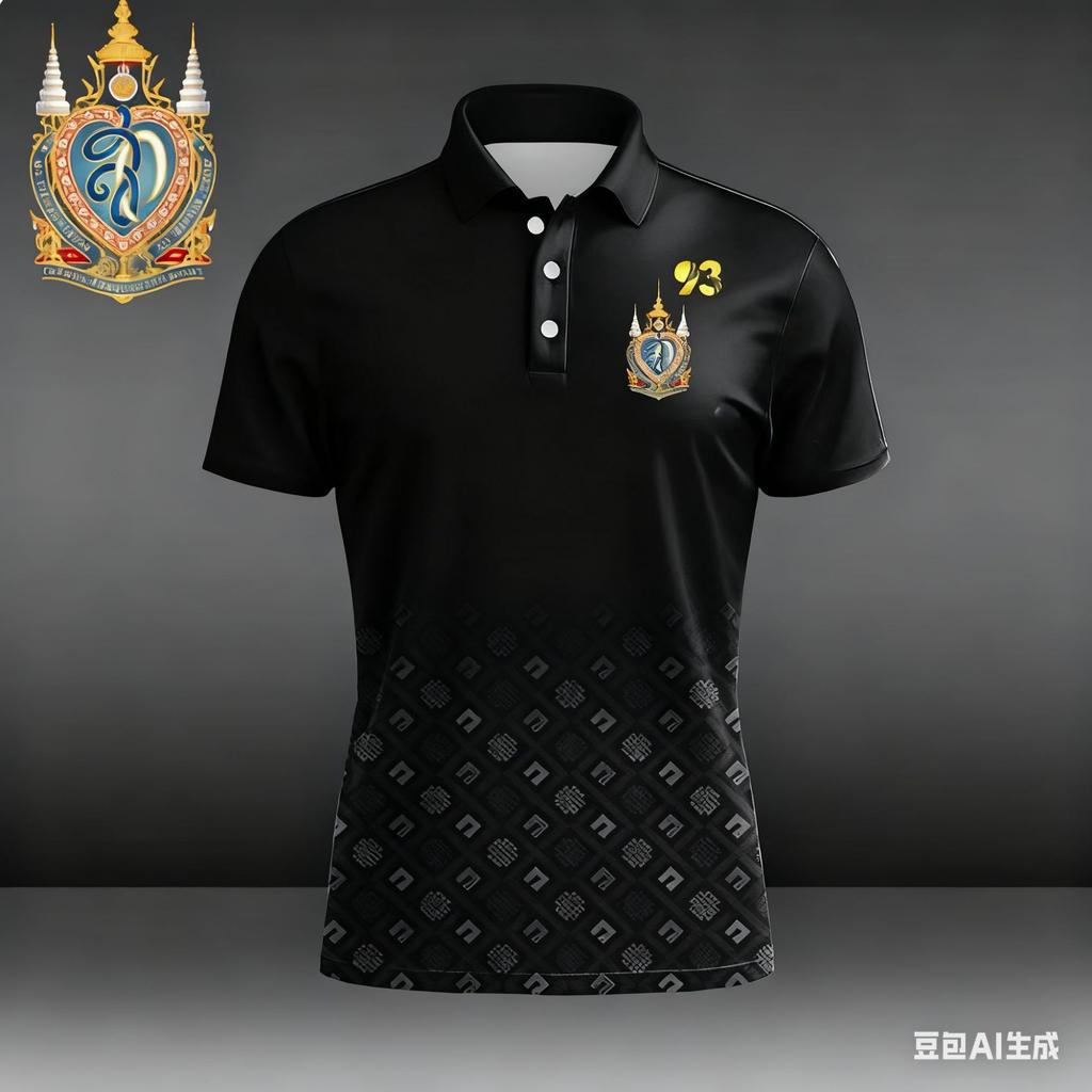 Essential short-sleeve polo shirt with cross pattern, casual and stylish for daily wear.
