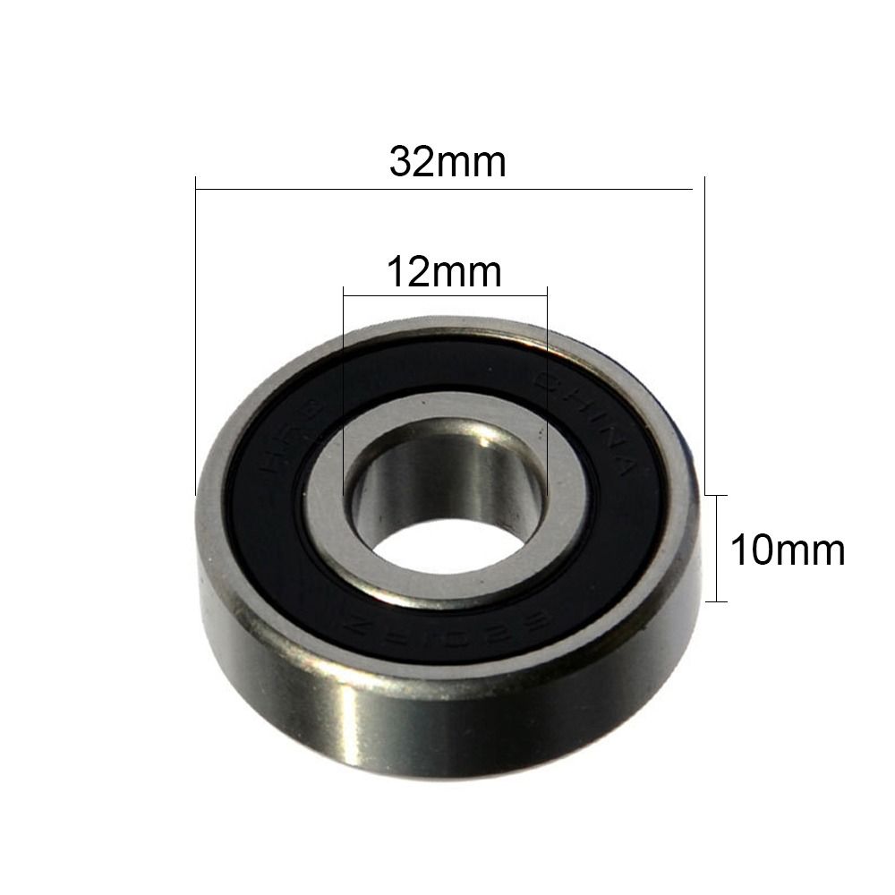 10PCS 12mm x 32mm x 10mm 6201-2RZ Ball Bearing Z1 Noise Level Miniature Deep Groove  Scooters