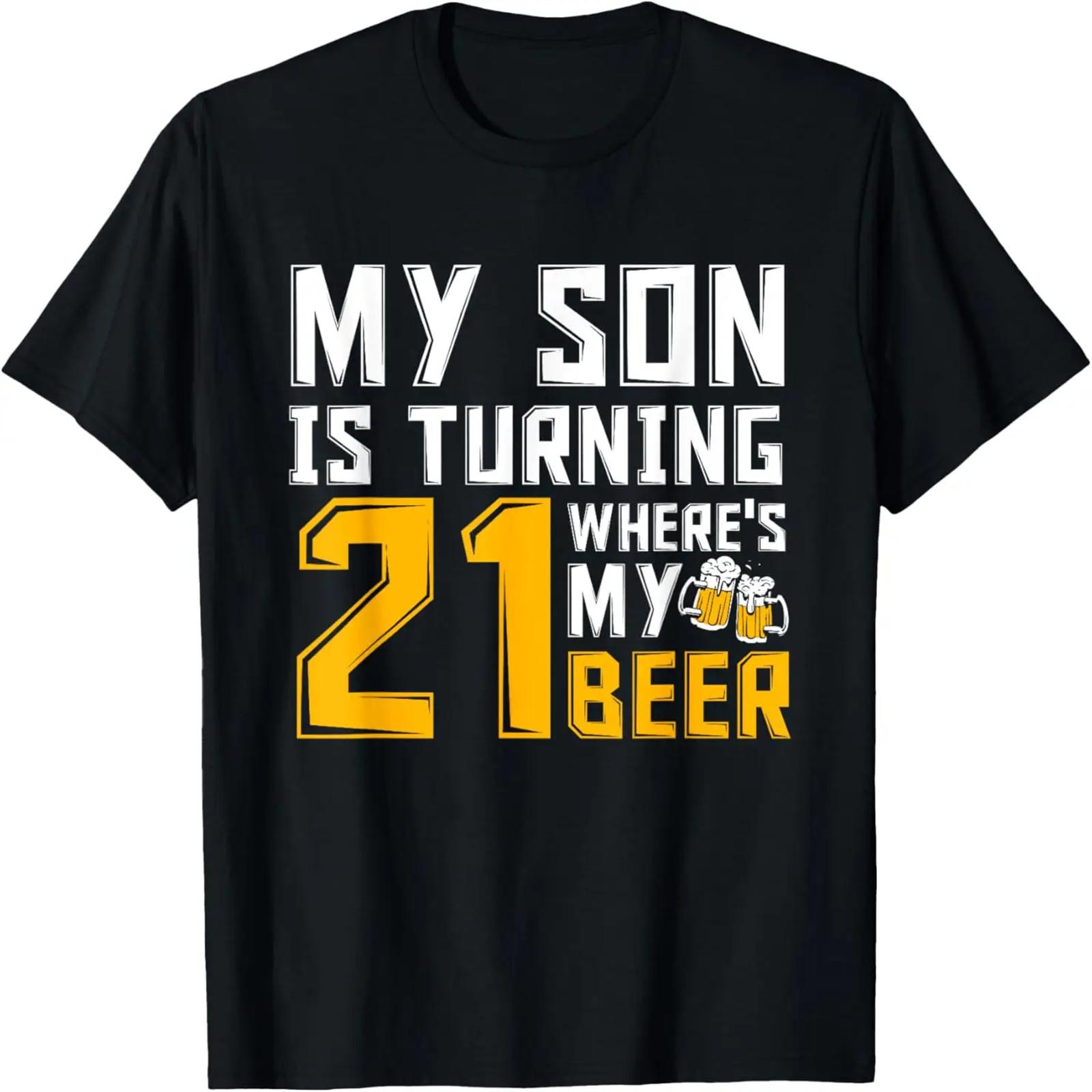 21st Birthday 21 Year Old Son Dad Mom Family Birthday T-Shirt S чёрный