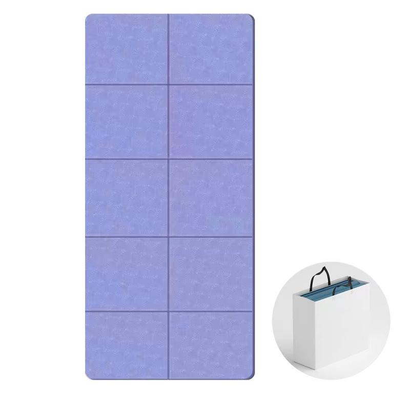 Tappetino da Yoga Pieghevole Antiscivolo Portatile Insonorizzato Inodore e Set con Corda per Saltare