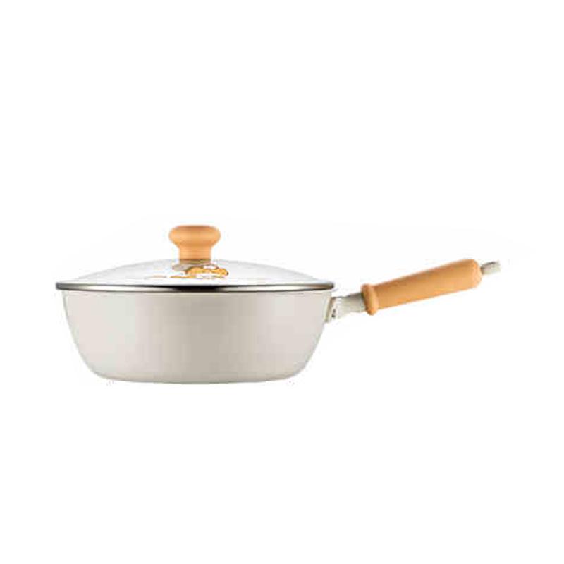 COOKER KING White Ceramic Non-Stick Wok