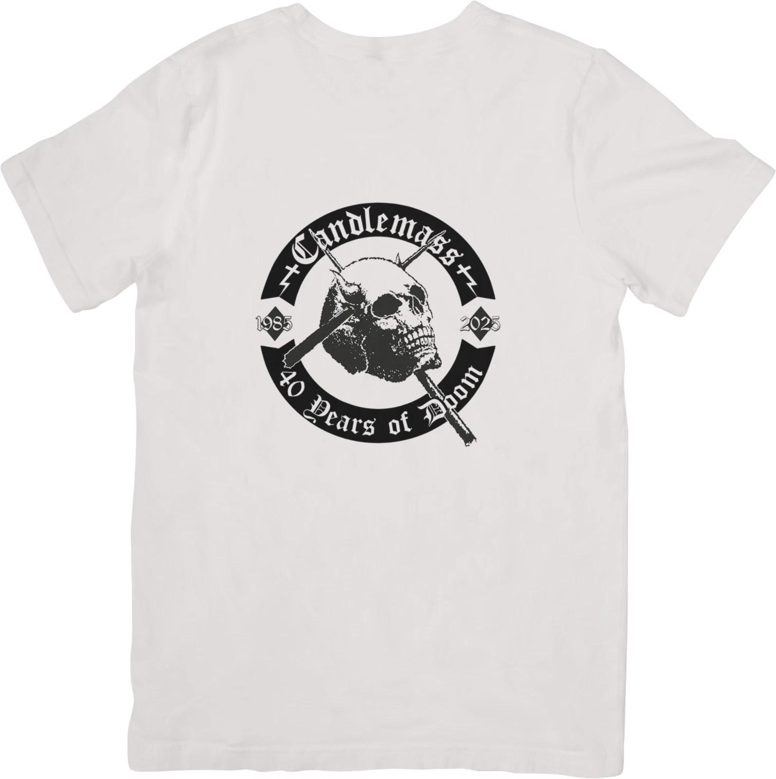 

Candlemass Music Fit for Men & Women Quality Cotton T-Shirt White. L