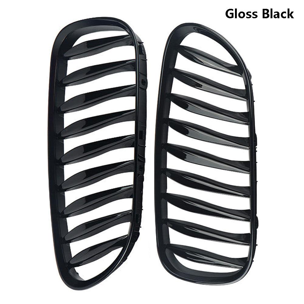 2 szt. przedni zderzak nerka grille maskownica wyścigowa błyszczące/matowe czarne dla BMW Z4 E85 E86 Coupe 2003-2008 51117117757 51117117758