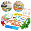 120Pcs Montessori Smart Sticks Spelling STEM and Art in One Toy Wooden Creative Sticks & Rings Puzzle for Boys Aged 3-6 Years