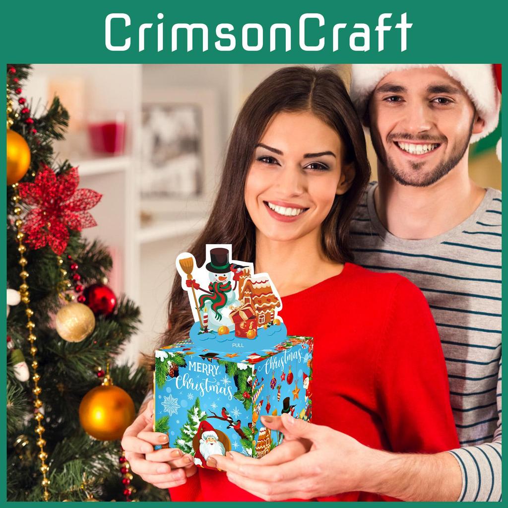 Christmas Blue Theme Pattern Gift Box Holiday Decoration Atmosphere Prop